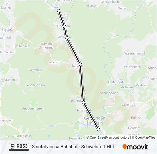 RB53 Train Line Map