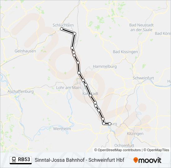 RB53 Train Line Map