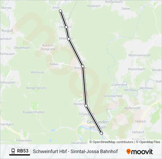 RB53 Train Line Map