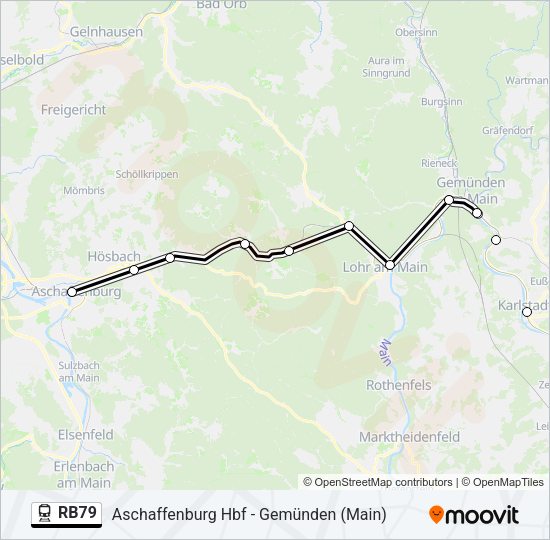 RB79 Train Line Map