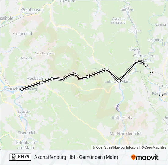 RB79 Train Line Map