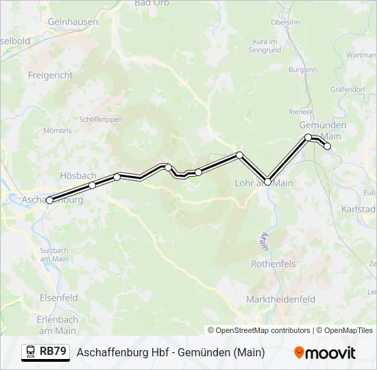 RB79 Train Line Map