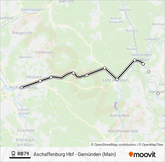RB79 Train Line Map