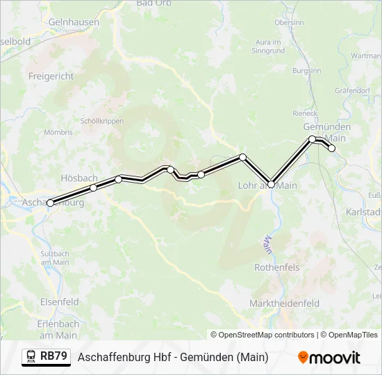 RB79 Train Line Map