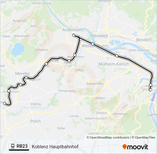 RB23 Train Line Map