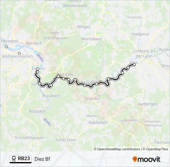 RB23 Train Line Map