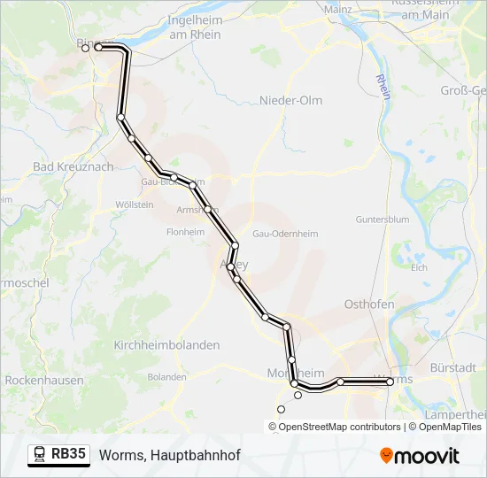 RB35 Train Line Map
