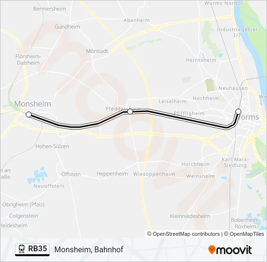 RB35 Train Line Map