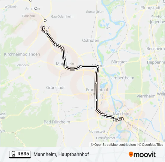 RB35 Train Line Map