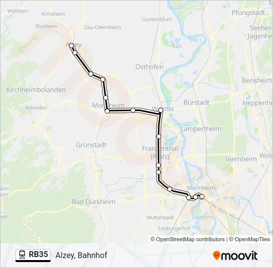 RB35 Train Line Map