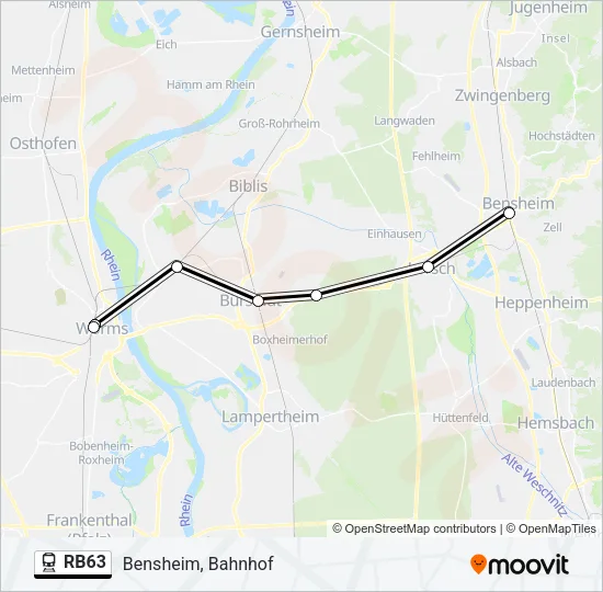 RB63 Train Line Map