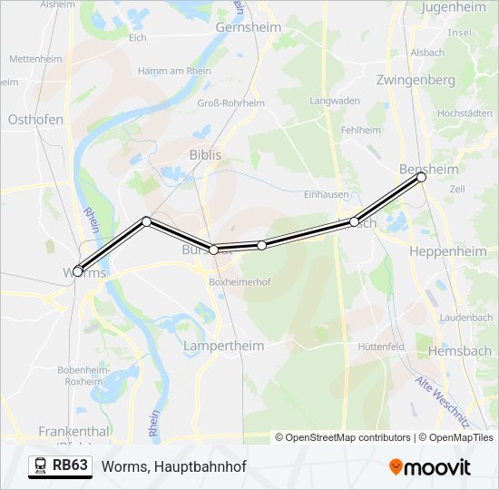 RB63 Train Line Map