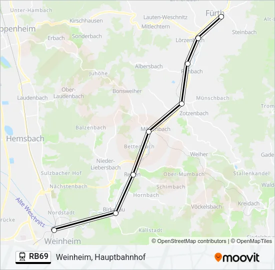 RB69 Train Line Map