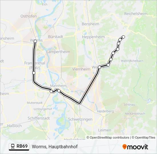 RB69 Train Line Map