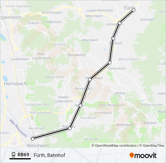 RB69 Train Line Map