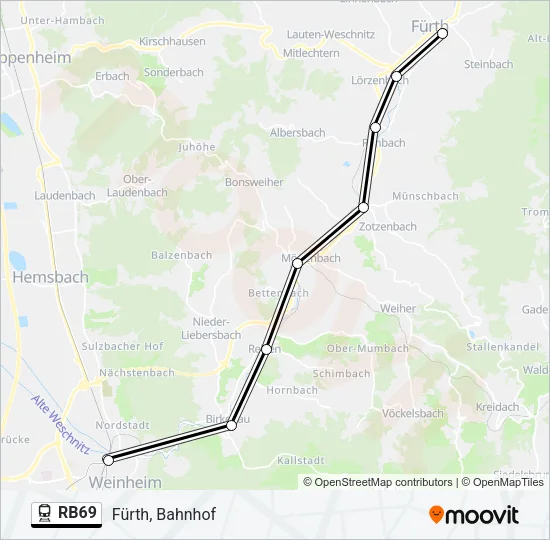 RB69 Train Line Map