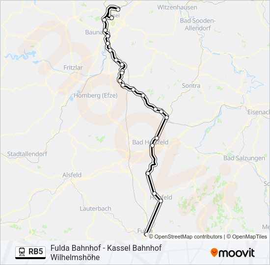 RB5 Train Line Map