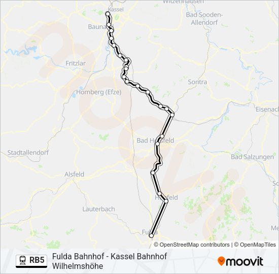 RB5 Train Line Map