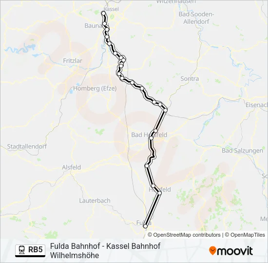 RB5 Train Line Map