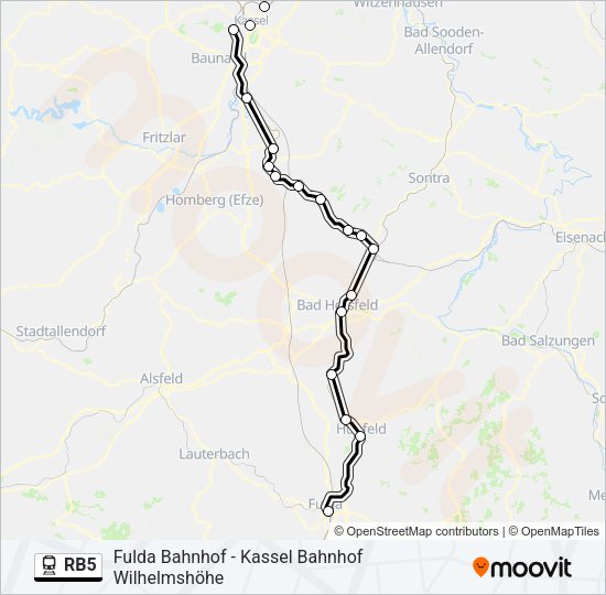 RB5 Train Line Map