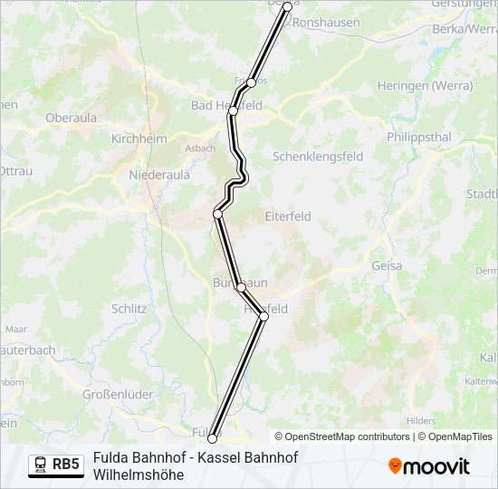 RB5 Train Line Map