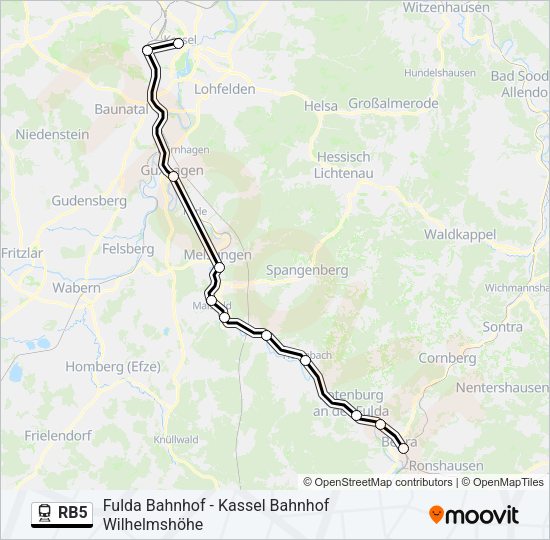 RB5 Train Line Map