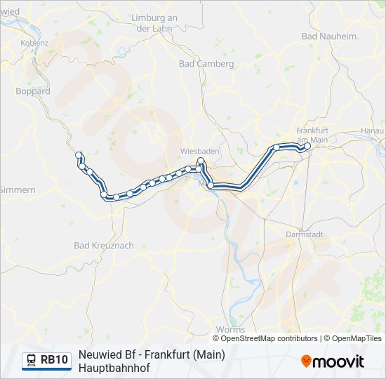 RB10 Train Line Map
