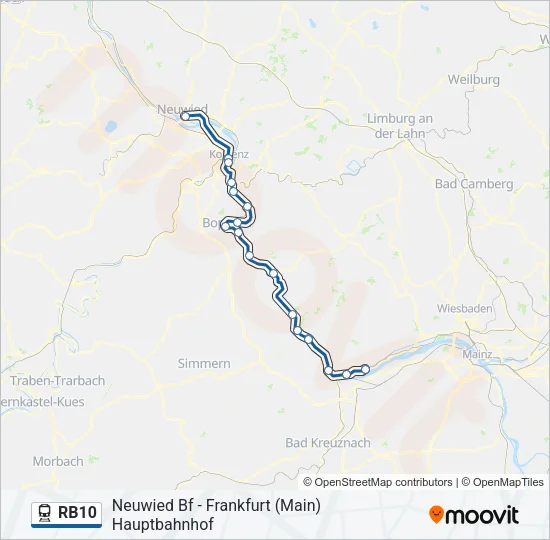 RB10 Train Line Map