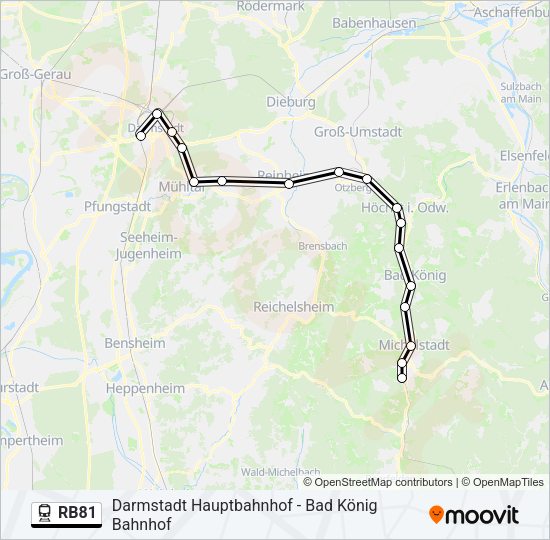 RB81 Train Line Map