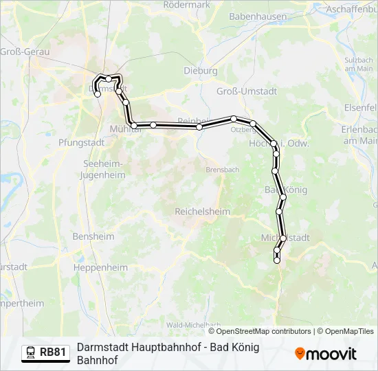 RB81 Train Line Map