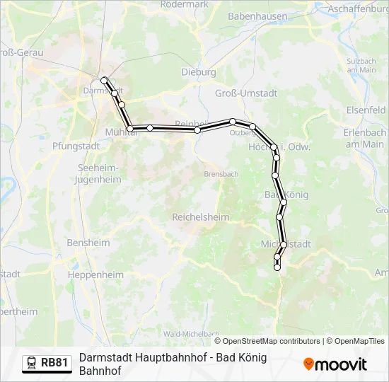 RB81 Train Line Map