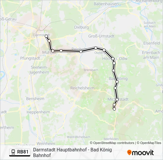 RB81 Train Line Map