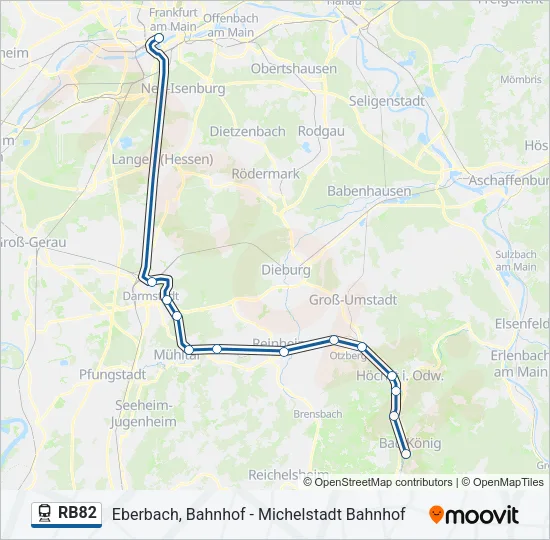 RB82 Train Line Map