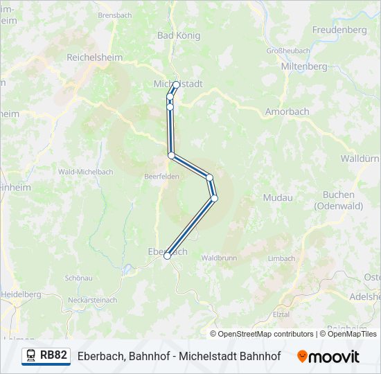 RB82 Train Line Map