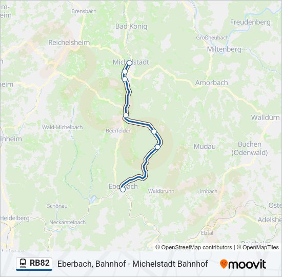 RB82 Train Line Map