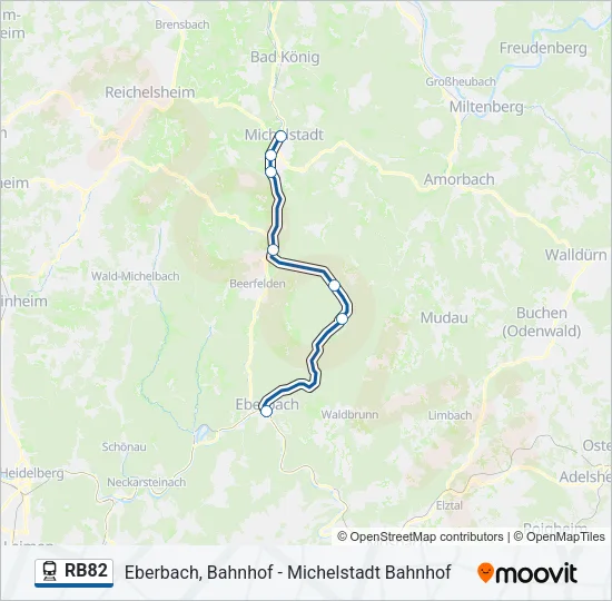 RB82 Train Line Map