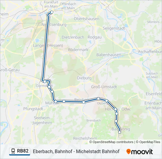 RB82 Train Line Map