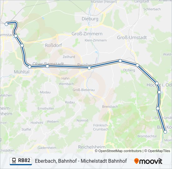 RB82 Train Line Map