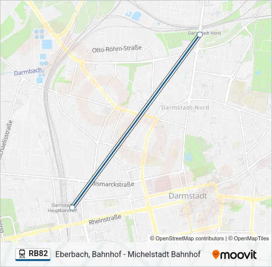 RB82 Train Line Map