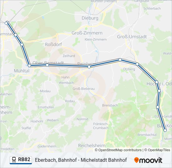 RB82 Train Line Map