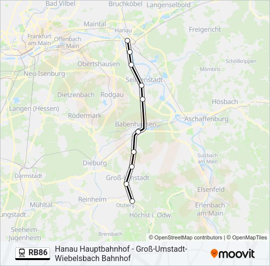 RB86 Train Line Map