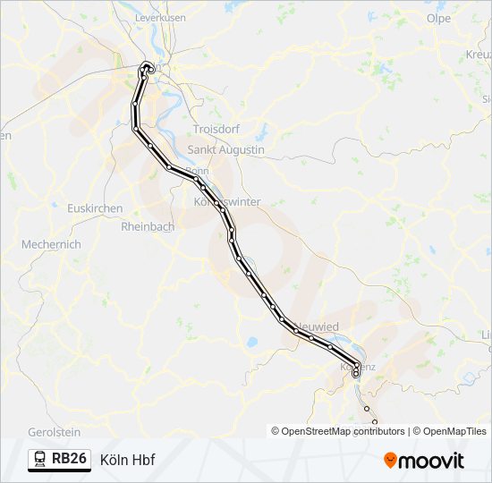 RB26 Train Line Map
