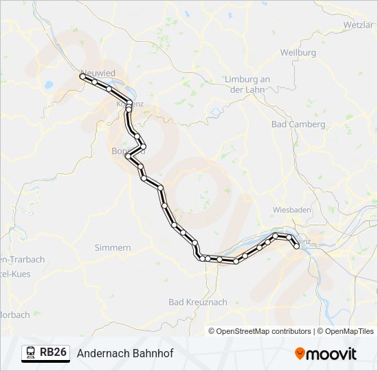 RB26 Train Line Map