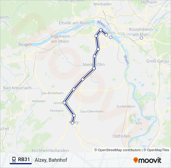 RB31 Train Line Map