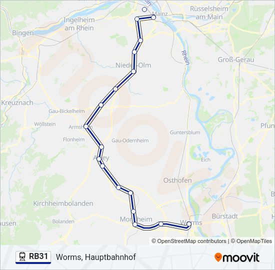 RB31 Train Line Map
