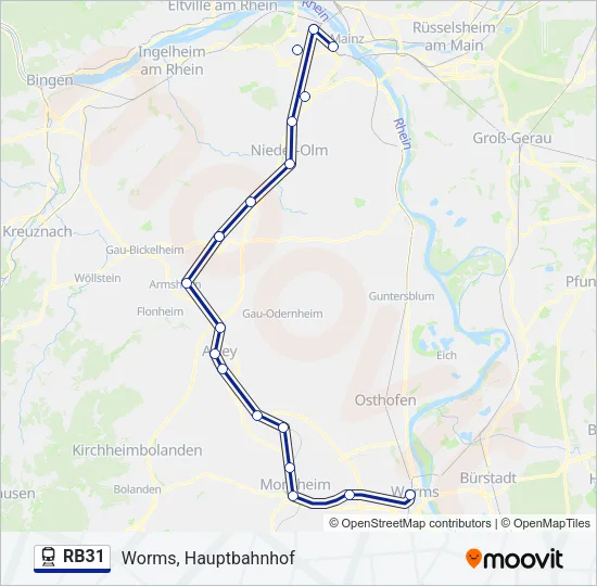 RB31 Train Line Map