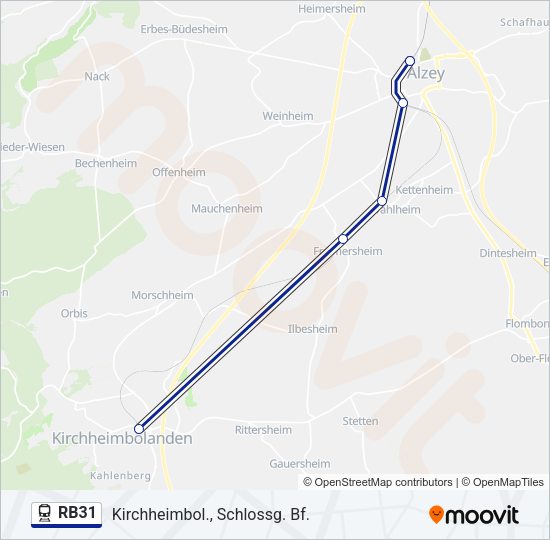 RB31 Train Line Map