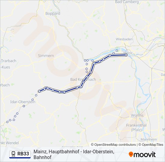 RB33 Train Line Map