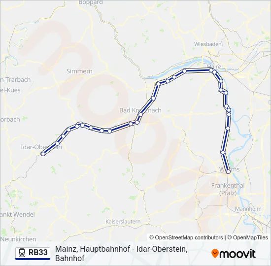RB33 Train Line Map