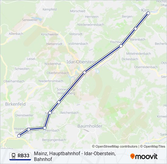 RB33 Train Line Map